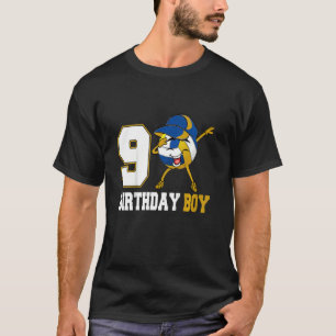 Kids 9 Year Old  Dabbing Volleyball 9th Birthday B T-Shirt