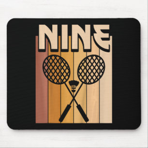 Kids 9 Year Old Dminton Birthday Boy 9th Birthday Mouse Pad