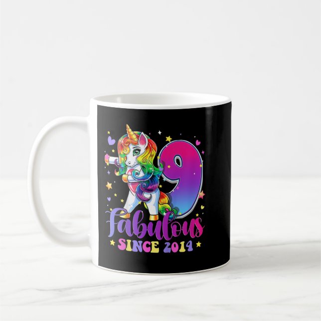 Kids 9 Year Old Gifts Girls Teens Flossing Unicorn Coffee Mug (Left)