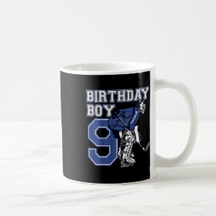 Kids 9 Year Old Ice Hockey Goalie Themed Birthday Coffee Mug