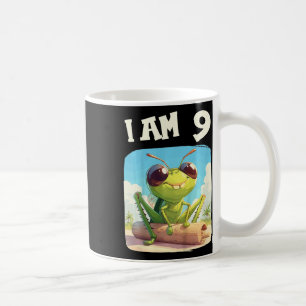Kids 9 Years Old 9 Birthday Crickets Boy Girl Cric Coffee Mug