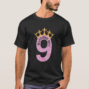 Kids 9 Years Old Girls Birthday  Im 9 Years Birthd T-Shirt