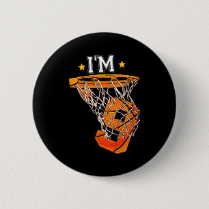 Kids 9th birthday basketball 9 boy girl 6th b t 6 cm round badge