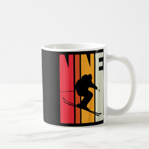 Kids 9th Birthday Boy Retro Ski Lover Skier 9 Year Coffee Mug