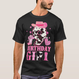 Kids 9th Birthday Girl Rodeo Western Cowgirl Birth T-Shirt