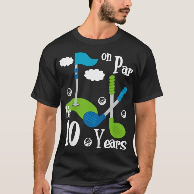 Kids 9th Birthday Golf 9 Year Old Birthday Gift Te T-Shirt (Front)