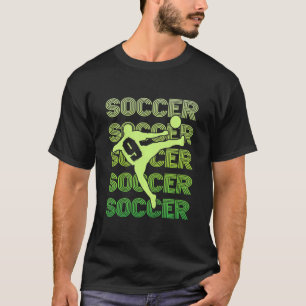 Kids 9th Birthday Soccer Boy 9 Years Old Football T-Shirt