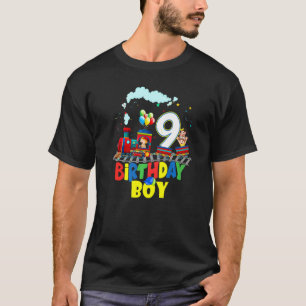 Kids 9th Birthday Train Boys Steam Locomotive I'm T-Shirt