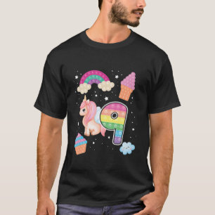 Kids 9Th Magical Poppin Birthday Unicorn Popits 9 T-Shirt