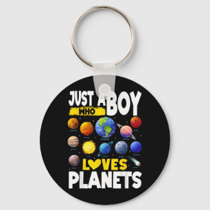 Kids a Boy Who Loves Planets Solar Space Science Key Ring