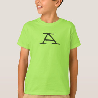 kids' A initial t-shirt