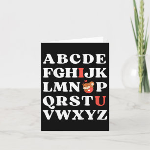 Kids Abc I Love You Kids Squirrel Valentine's Day Card