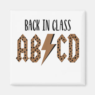 Kids ABCD Back in Class Toddler First Day of Schoo Magnet