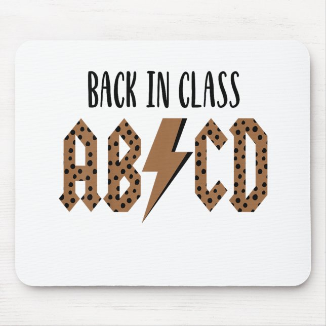 Kids ABCD Back in Class Toddler First Day of Schoo Mouse Pad (Front)