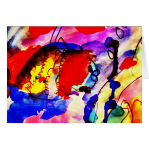 Kids Abstract Art Rainbow Fish in Colourful Sea