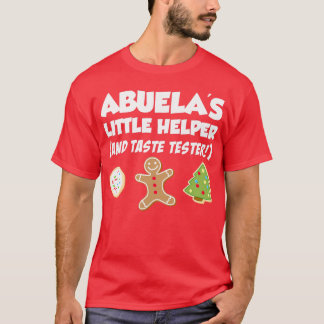 Kids Abuela's Little Helper Christmas Cookie Bakin T-Shirt