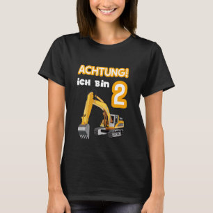 Kids Achtung Ich Bin Schon 2 Jahre Alt Mit Dem Exc T-Shirt