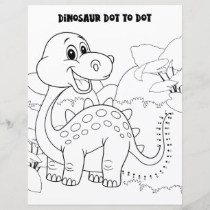 Kids Activity Dinosaur Dot To Dot By Alphabet