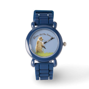 Kid's Adjustable Bezel Watch w/ grizzly bear