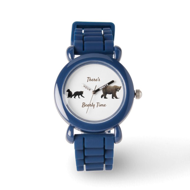 Kid's Adjustable Bezel Watch w/ grizzly bears (Front)