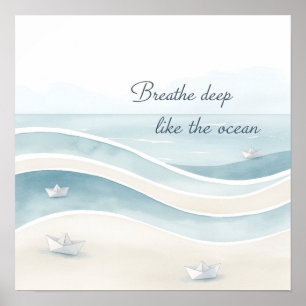 Kids Affirmation - Breathe Deep Poster