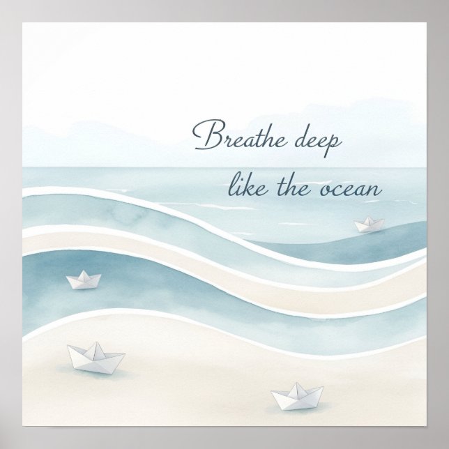 Kids Affirmation - Breathe Deep Poster (Front)