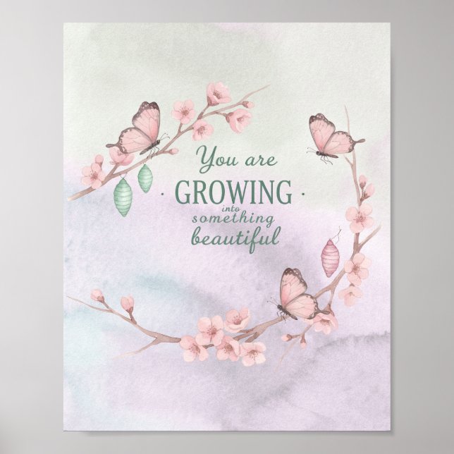 Kids Affirmation - You Grow Beautifully Poster (Front)