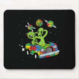 Kids Alien Space Autism Awareness Boys Girls Toddl Mouse Pad