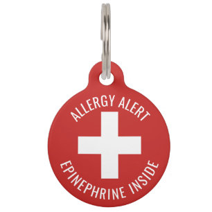 Kids Allergy Alert Epinephrine Inside Emergency Pet Tag