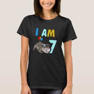 Kids Alligator 7th Birthday 7 Years Old Crocodile T-Shirt