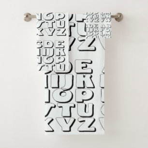 Kids Alphabet  Bath Towel Set