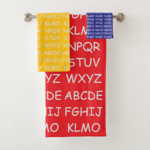 Kids Alphabet  Bath Towel Set