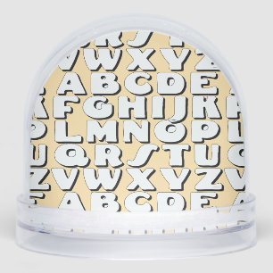 Kids Alphabet Beige  Snowglobe