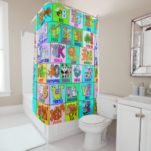 Kids Alphabet Shower Curtain