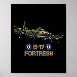 Kids American Ww2 Aircraft B-17 Flying Fortress Bo Poster