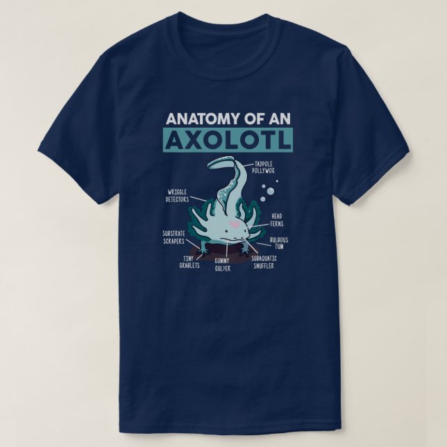 Kids Anatomy Of An Axolotl Boy Youth Toddler T-Shirt (Design Front)