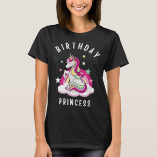 Kids and Adults Unicorn Birthday Princess Girls 55 T-Shirt