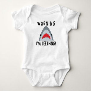 Kids And Babies Corner - WARNING I'M TEETHING Baby Bodysuit