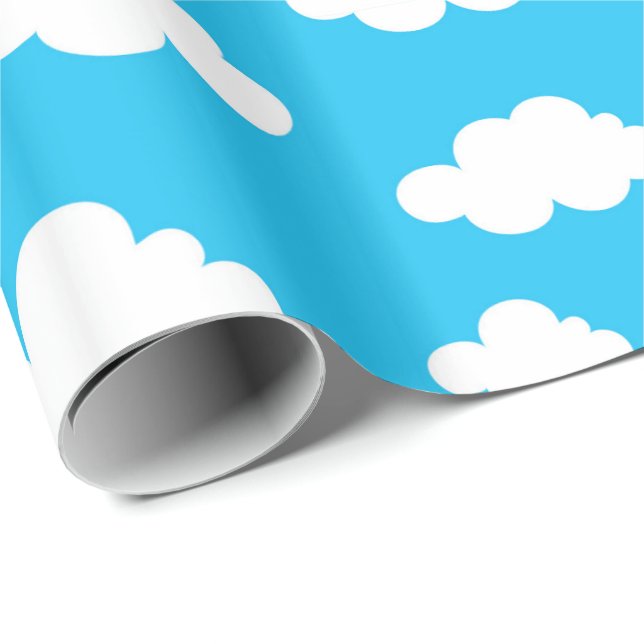 Kids And Clouds Wrapping Paper (Roll Corner)