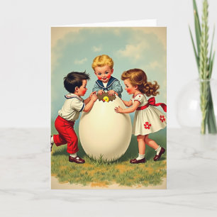 Kids And Hatchling Scene Card