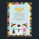 Kids and Snowman Christmas Party Invitation<br><div class="desc">Holiday party invitations
 Babystar Designs</div>