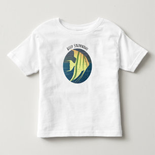 Kids Angelfish Keep Swimming Distressed Toddler T-Shirt