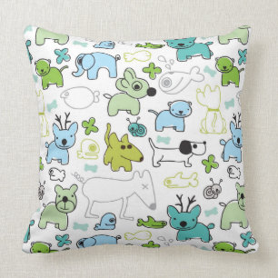 kids animal background pattern cushion