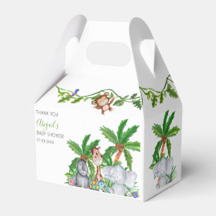 Kids Animal Safari Baby Shower Thank You Favour Box