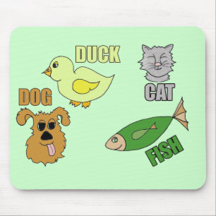 Kids Animal T Shirts and Gifts Mouse Pad