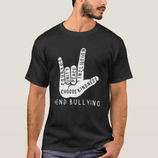 Kids Anti Bullying Love Sign Language Bully Preven T-Shirt