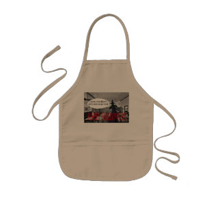 kids apron.  Happy Halloween.  witch cat Apron