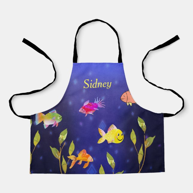 Kids Apron in Small Size with Fish (Front)