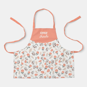 Kids Apron Red Poppies + Name