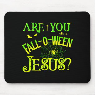 Kids are Fall-o-ween Jesus Christian Halloween Mouse Pad